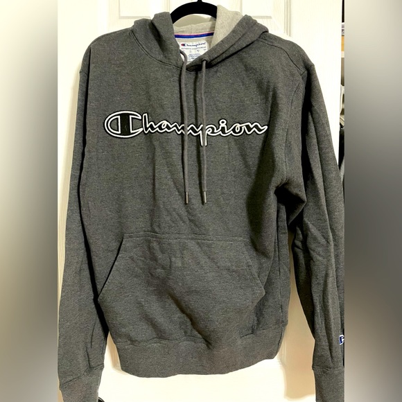 Champion Hooded Sweatshirt- Boy’s Size Small, Dark Gray - Picture 1 of 2
